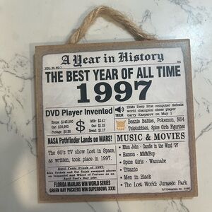 ❤️‍🔥BOGO FREE 1997 Home Good House Decor Wooden Art Hanging Frame Millenial